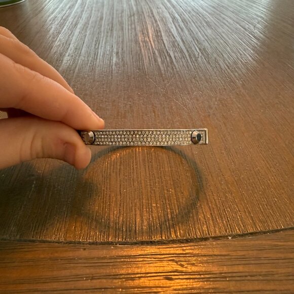 Michael Kors Ladies Bangle Bracelet Pave Crystal Silver Stainless Steel - Picture 5 of 5